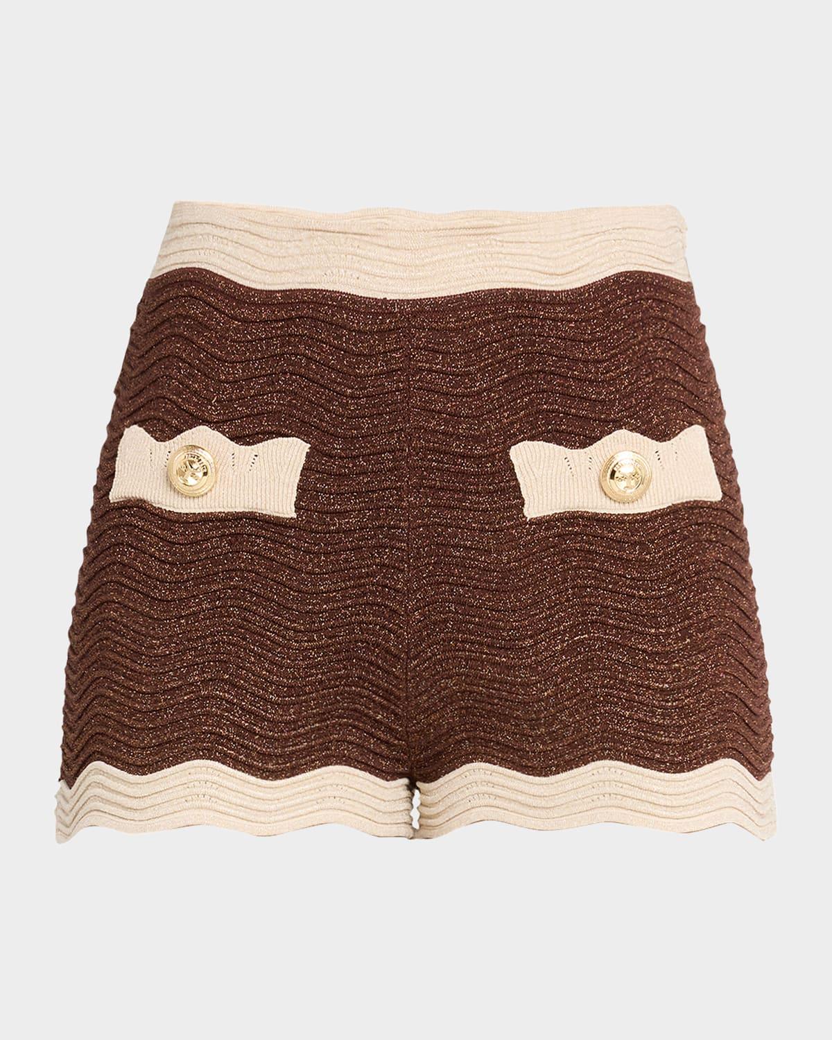 kait sparkly knit micro shorts