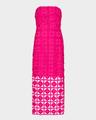 kait strapless tile lace midi dress