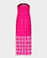 kait strapless tile lace midi dress