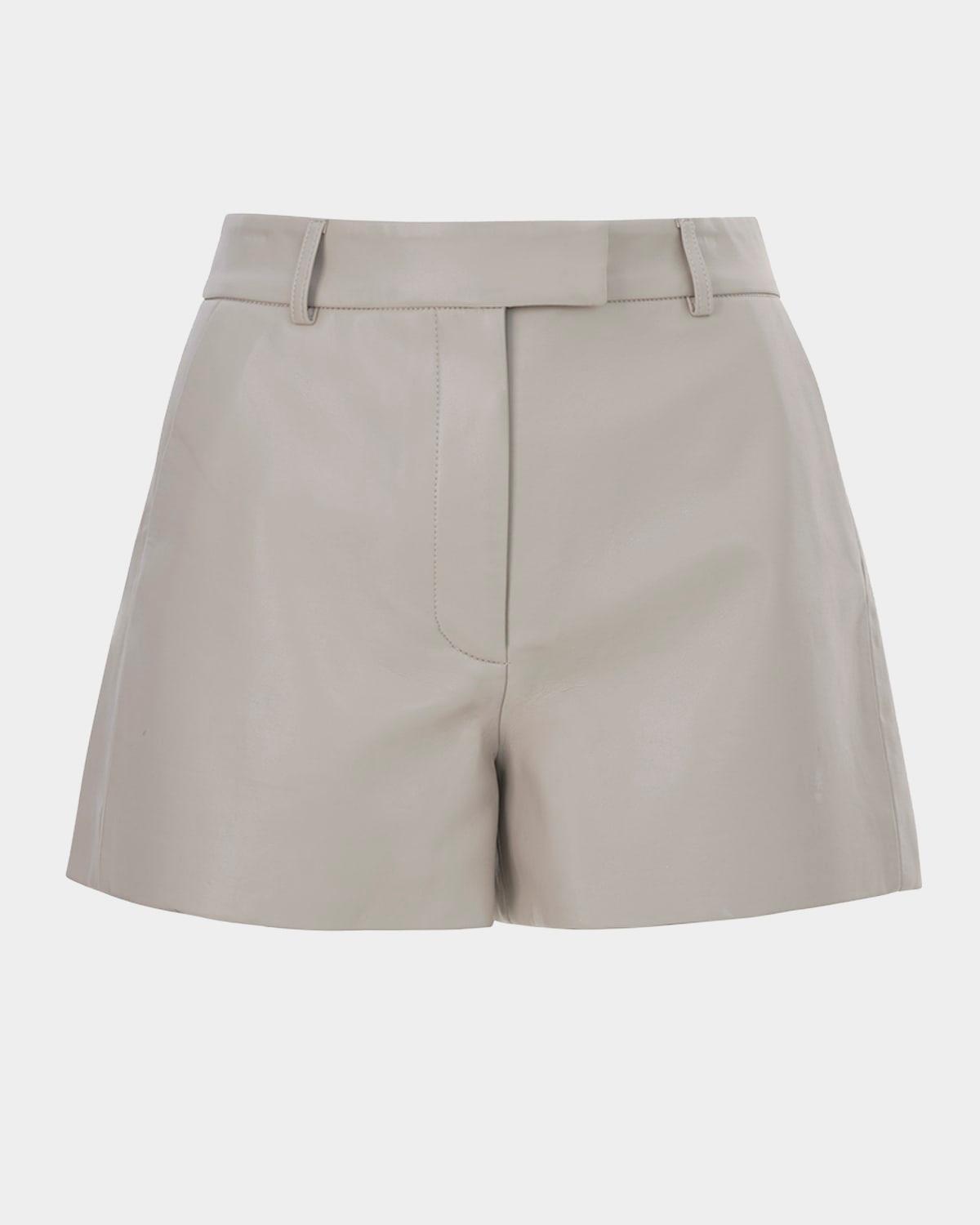 kaldie recycled leather fitted shorts