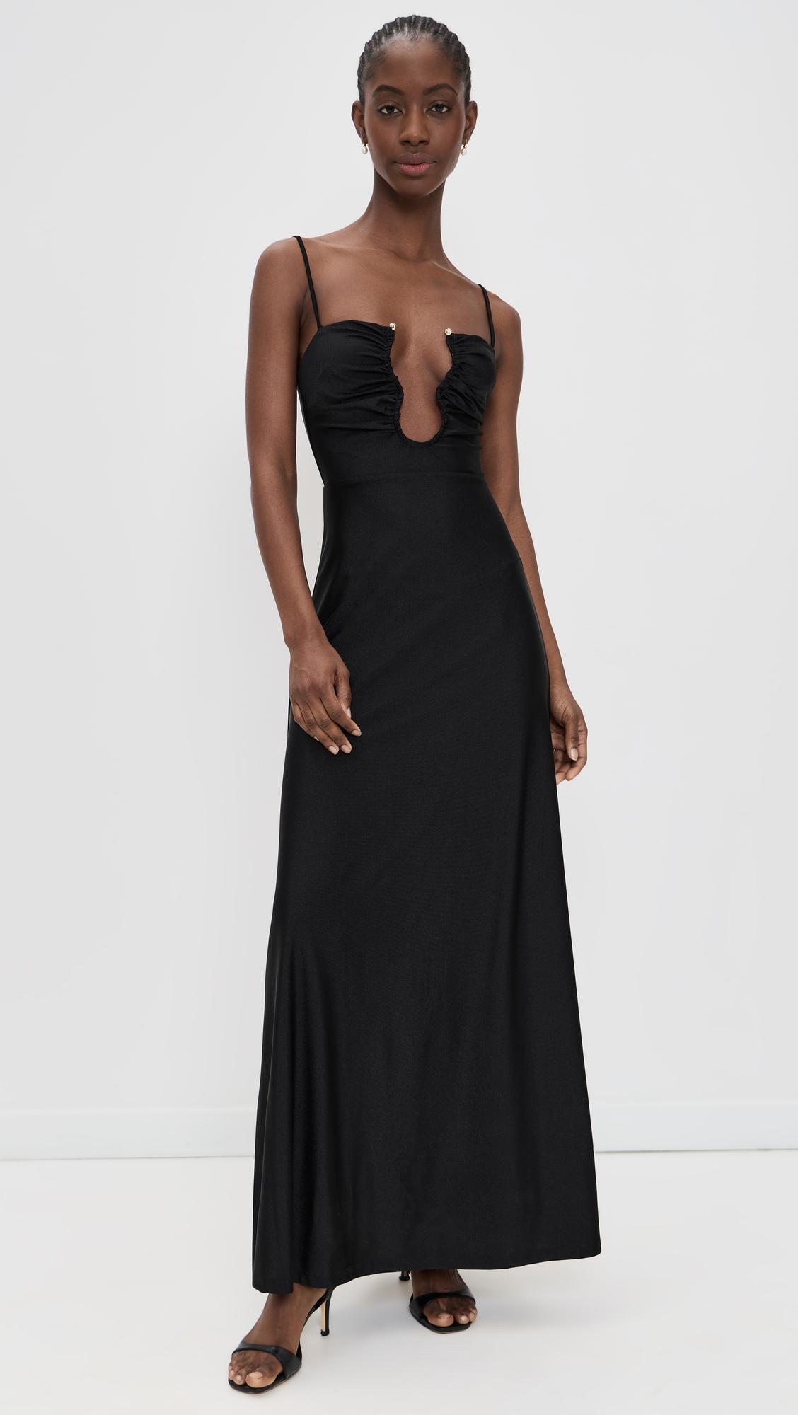 kalena plunge maxi dress