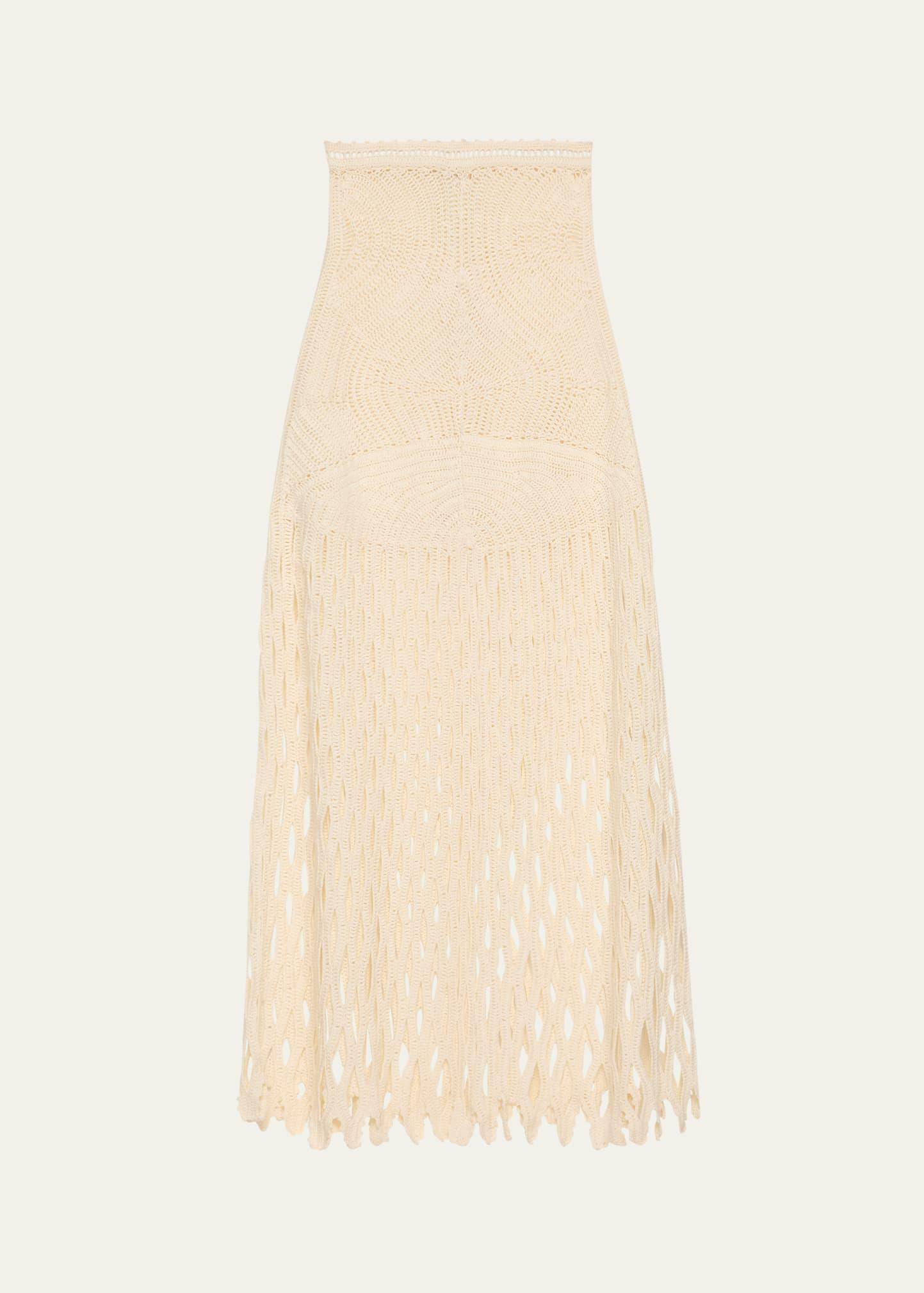 kalista crochet-knit skirt