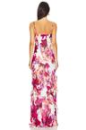 kamila ruffle cowl maxi dress