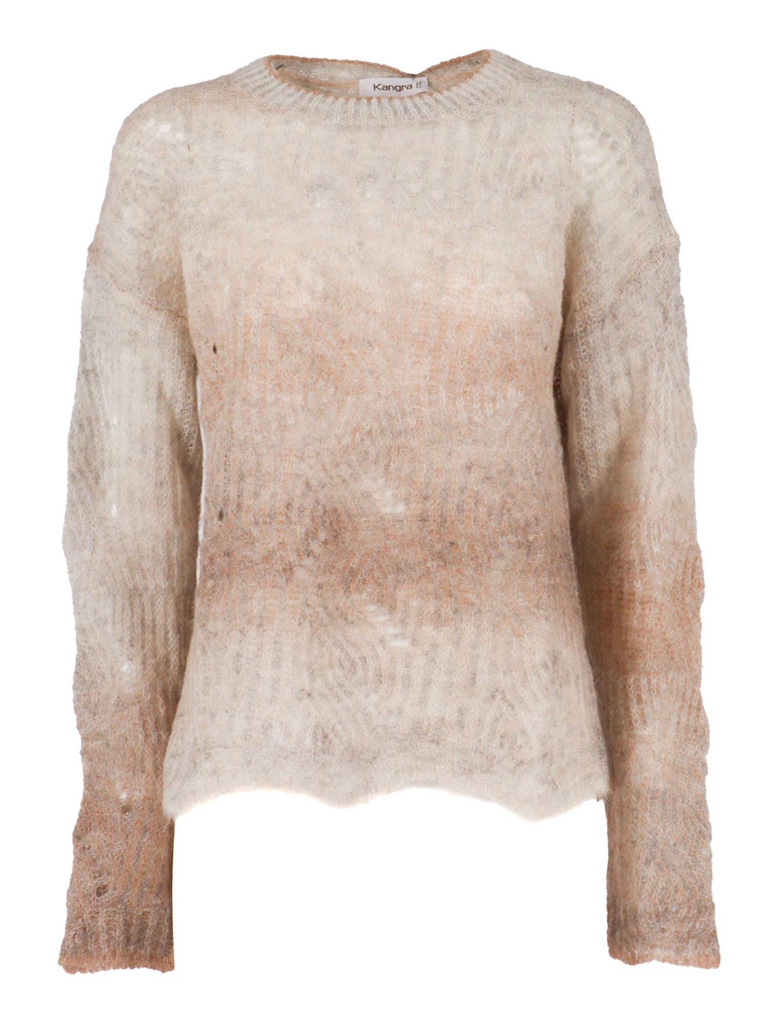 kangra crew neck sweater with shades effect