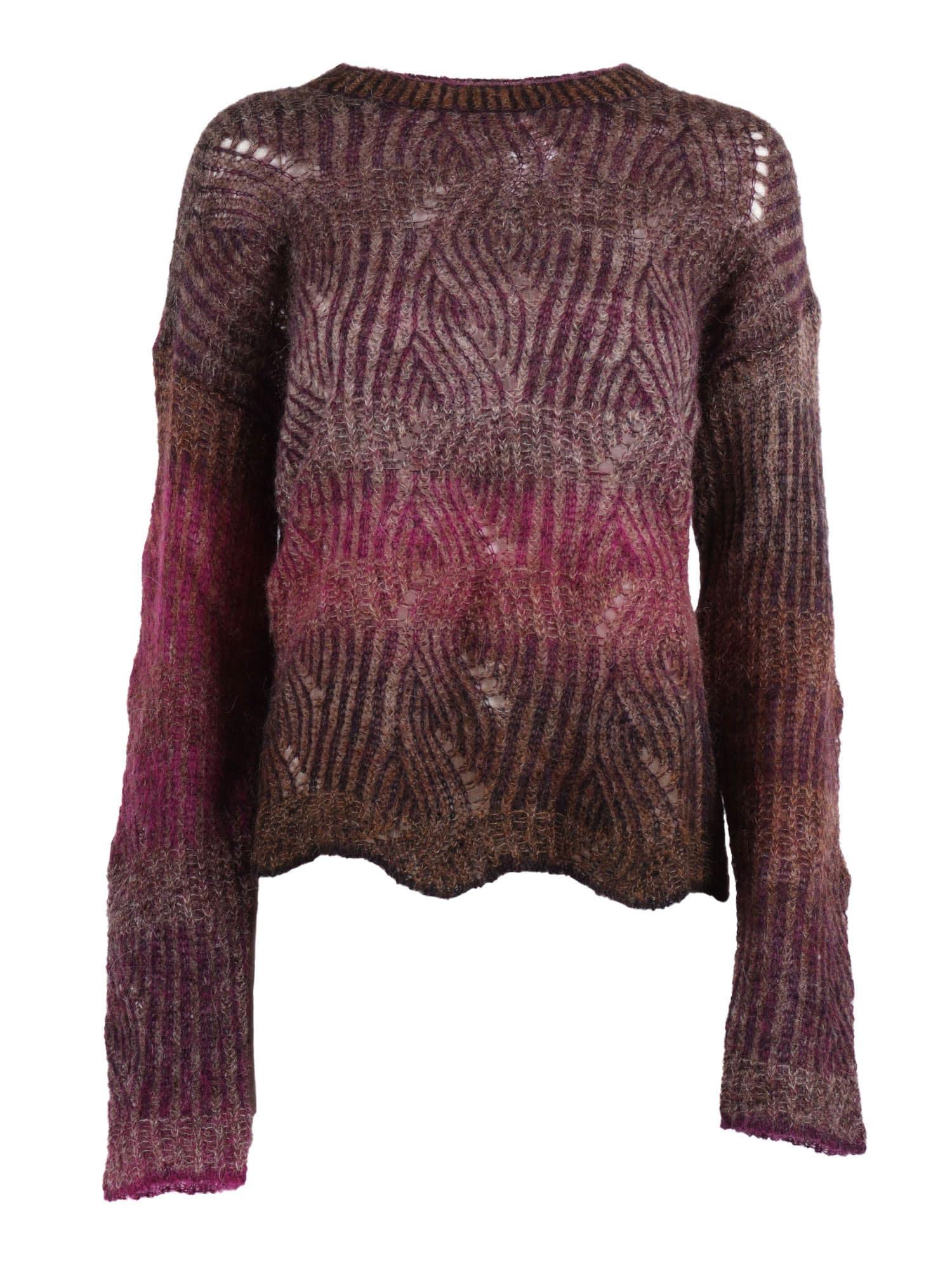 kangra crew neck sweater with shades effect