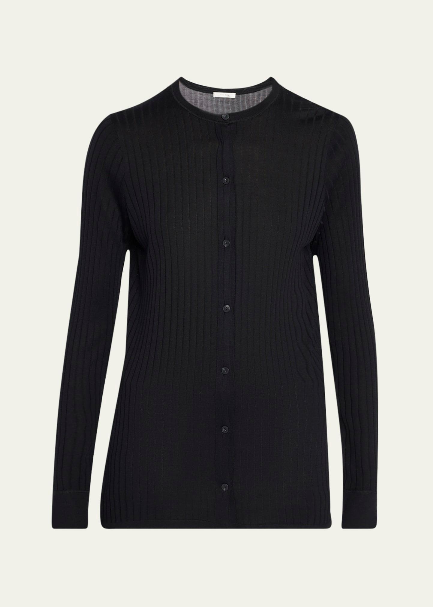 kanya wide rib crewneck cardigan