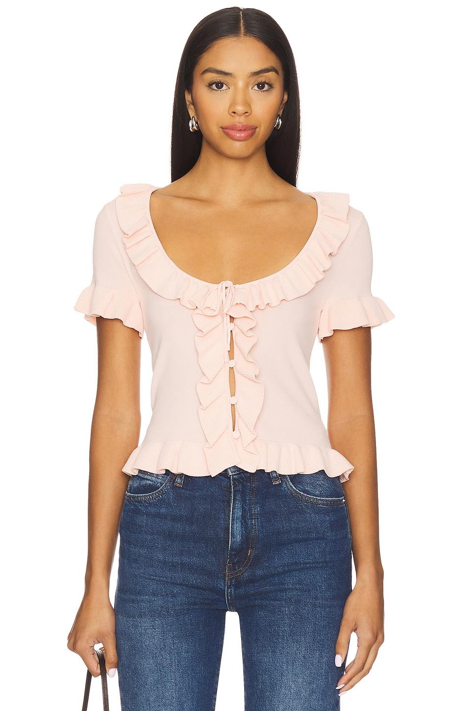 kaomi ruffle knit top