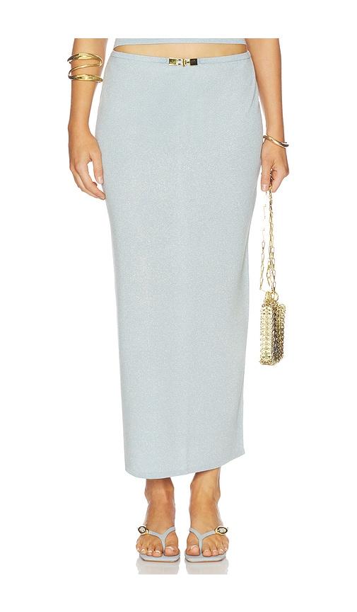 kapri mina maxi skirt in baby blue.