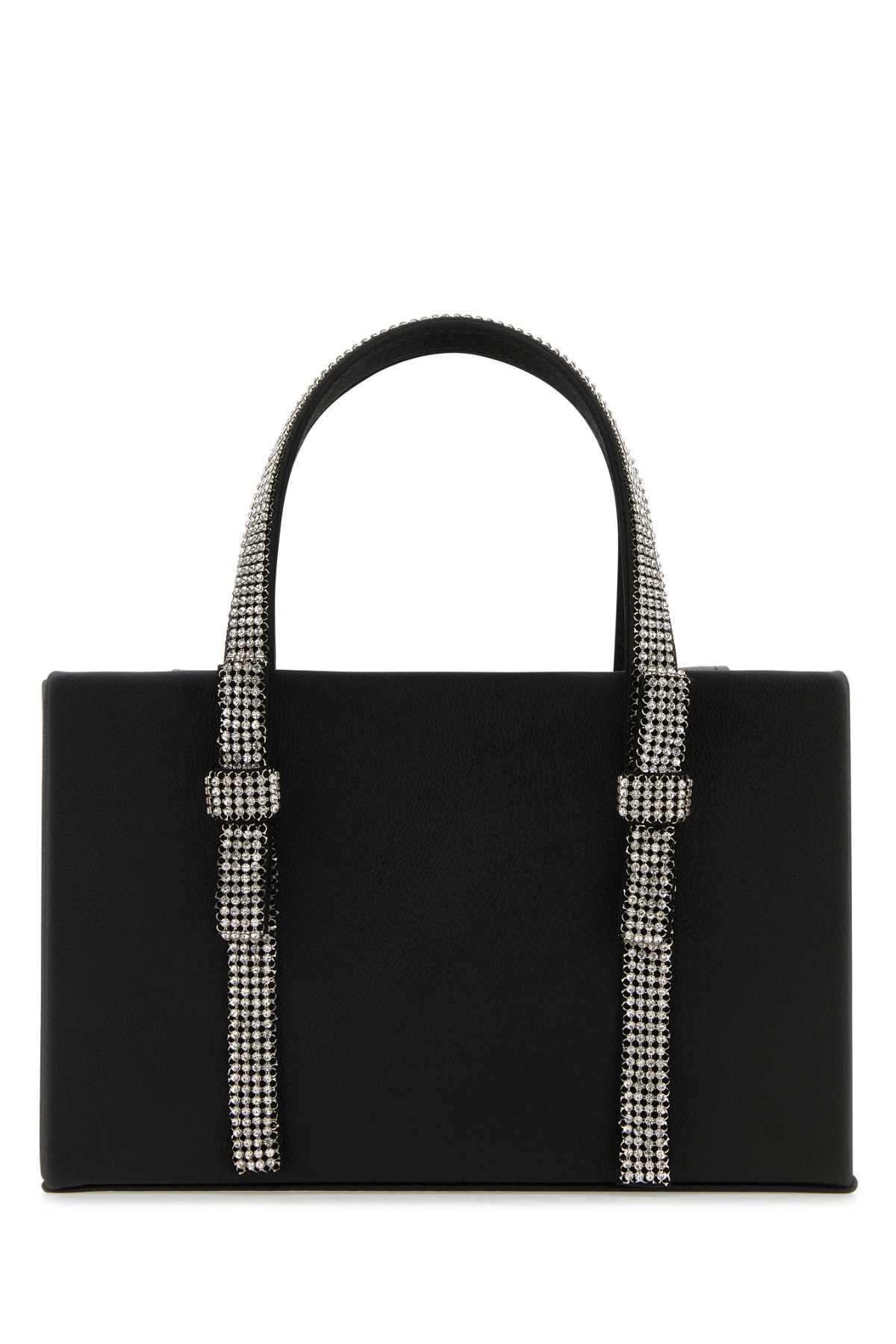 kara black nappa leather handbag