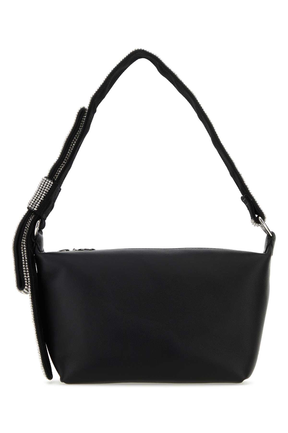 kara black nappa leather shoulder bag