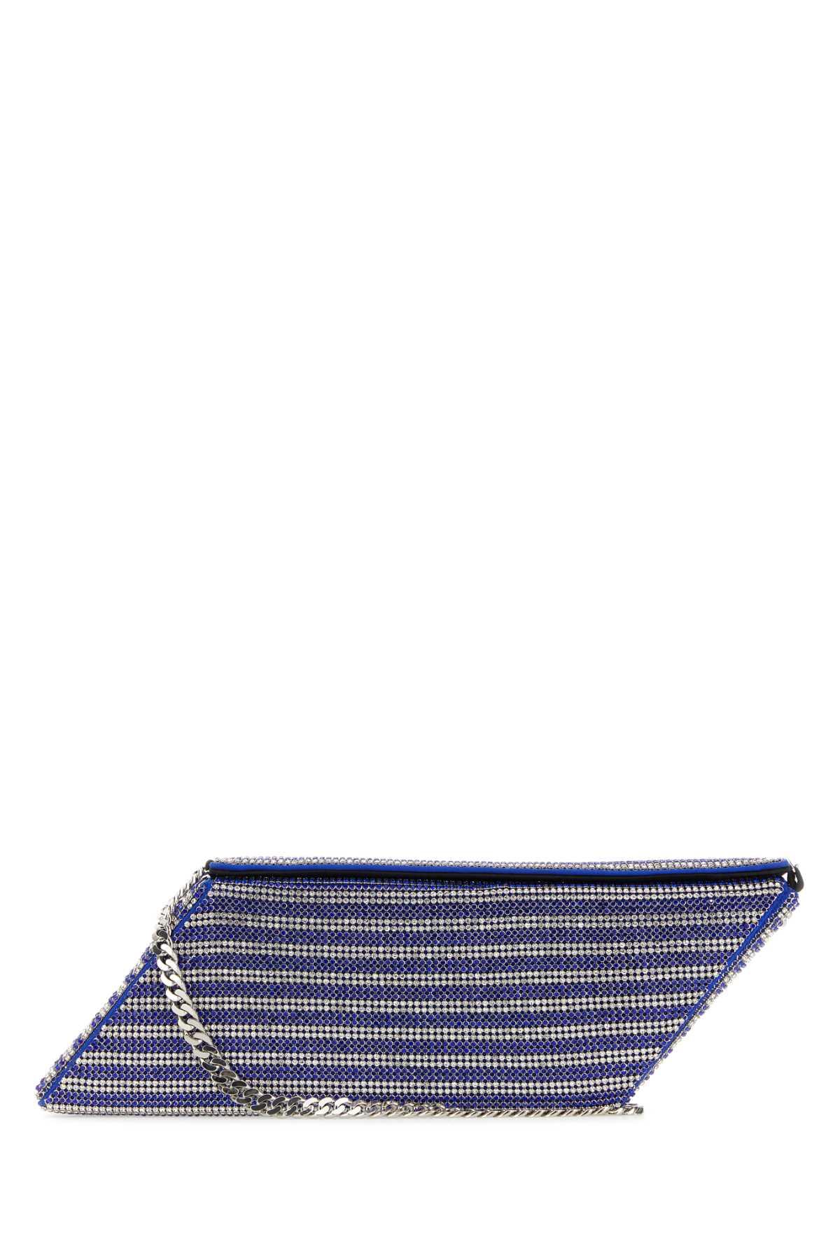 kara two-tone rhinestones clutch