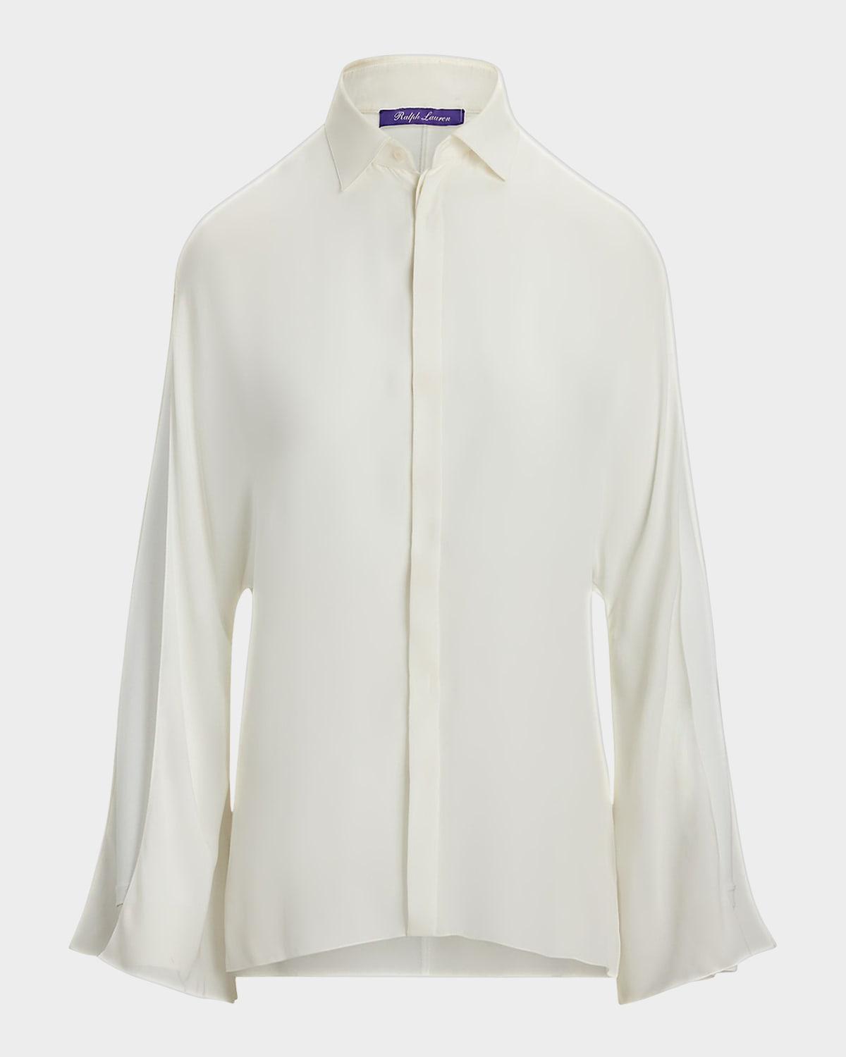 karen silk georgette blouse