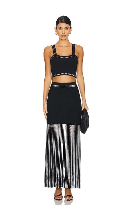 karina grimaldi elisa knit set in black.