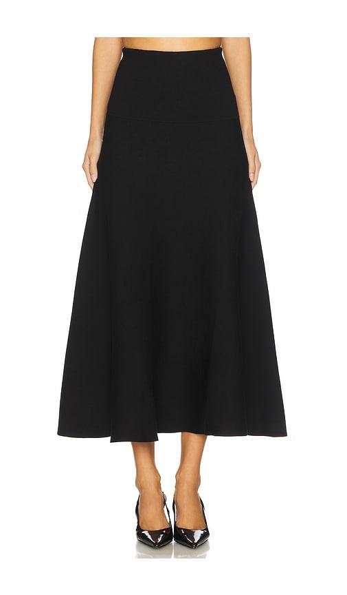 karina grimaldi krystina long skirt in black.