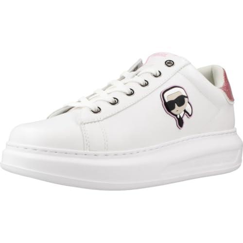 karl lagerfeld - women's low-top trainers, white, 9.5 women