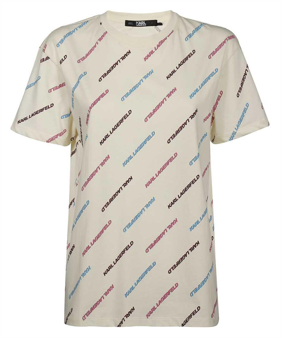karl lagerfeld cotton t-shirt with all over logo