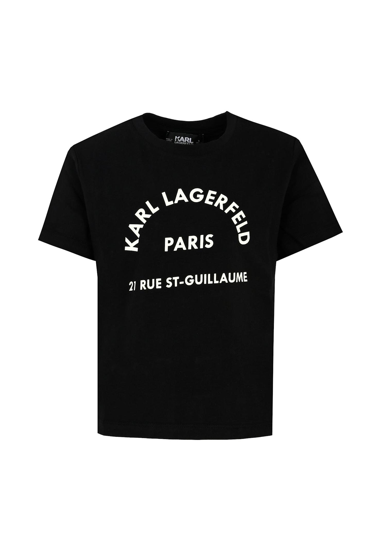 karl lagerfeld kids black t-shirt for boy with karl lagerfeld
