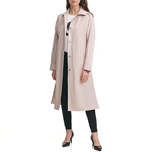 karl lagerfeld paris women's belted trench coat, dolman beige, small