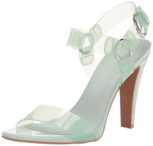 karl lagerfeld paris women's cieone ankle strap dress heeled sandal, mint julep, 9