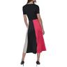 karl lagerfeld paris women's colorblock sleeveless fun midi dress, teaberry multi