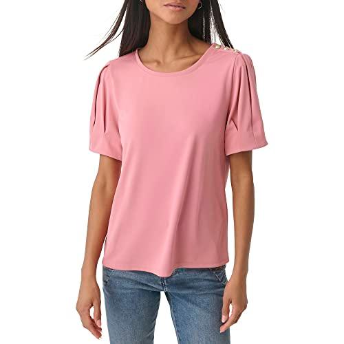 karl lagerfeld paris women's everyday casual knit, shell pink