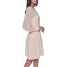 karl lagerfeld paris women's illisoin long sleeve party aline dress, pearl blush
