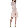 karl lagerfeld paris women's illisoin long sleeve party aline dress, pearl blush