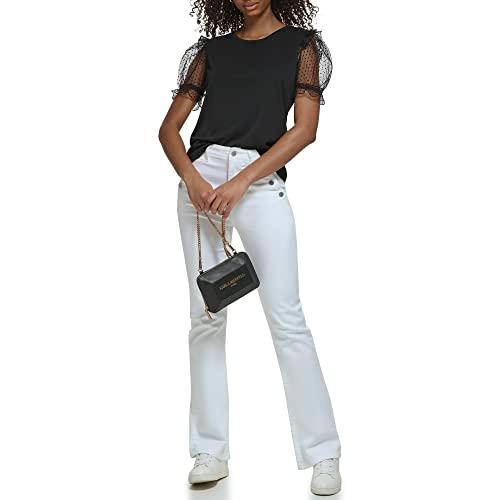 karl lagerfeld paris women's knit, black