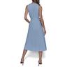 karl lagerfeld paris women's light scoop neck sleeveless midi dress, chambray blue