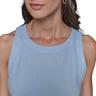 karl lagerfeld paris women's light scoop neck sleeveless midi dress, chambray blue