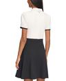karl lagerfeld paris women's professional workwear embelished aline dress, soft white black