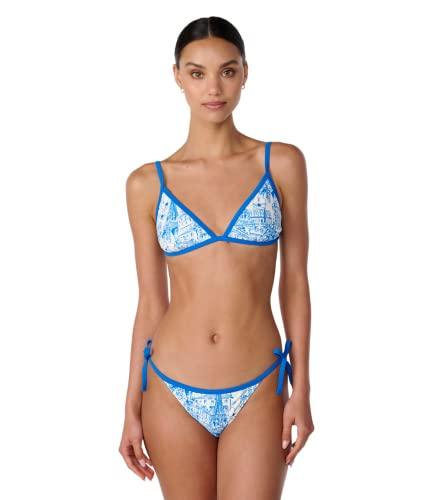 karl lagerfeld paris women's standard swim bikini top, french blue