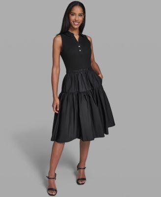 karl lagerfeld paris womens collared tank dress