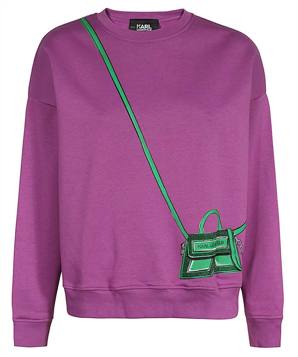 karl lagerfeld printed crew-neck sweatshirt
