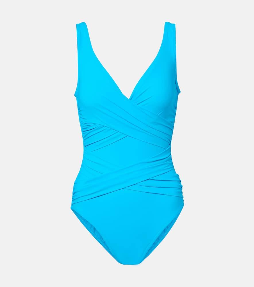 karla colletto basics draped swimsuit