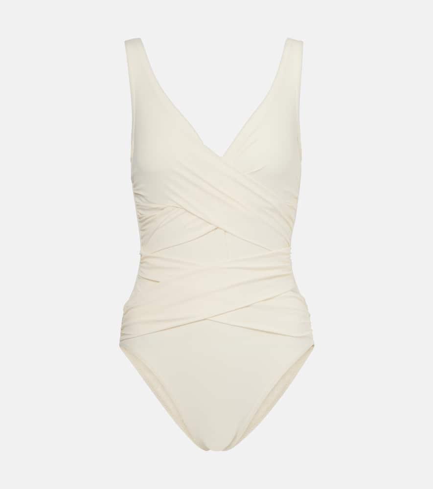 karla colletto basics ruched swimsuit