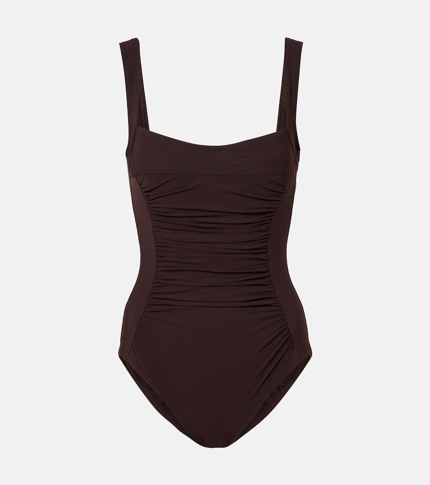 karla colletto basics ruched swimsuit