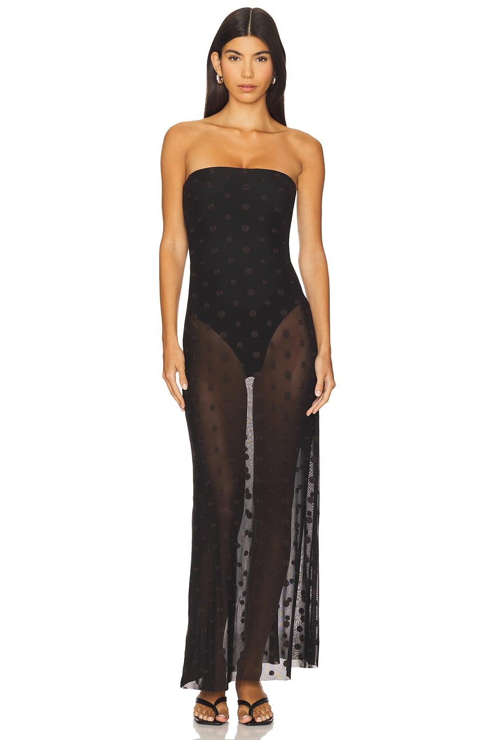 karla strapless maxi dress