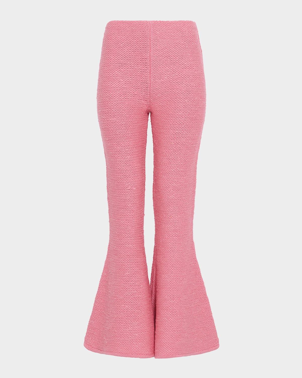 karpo cashmere-silk knit flare pants