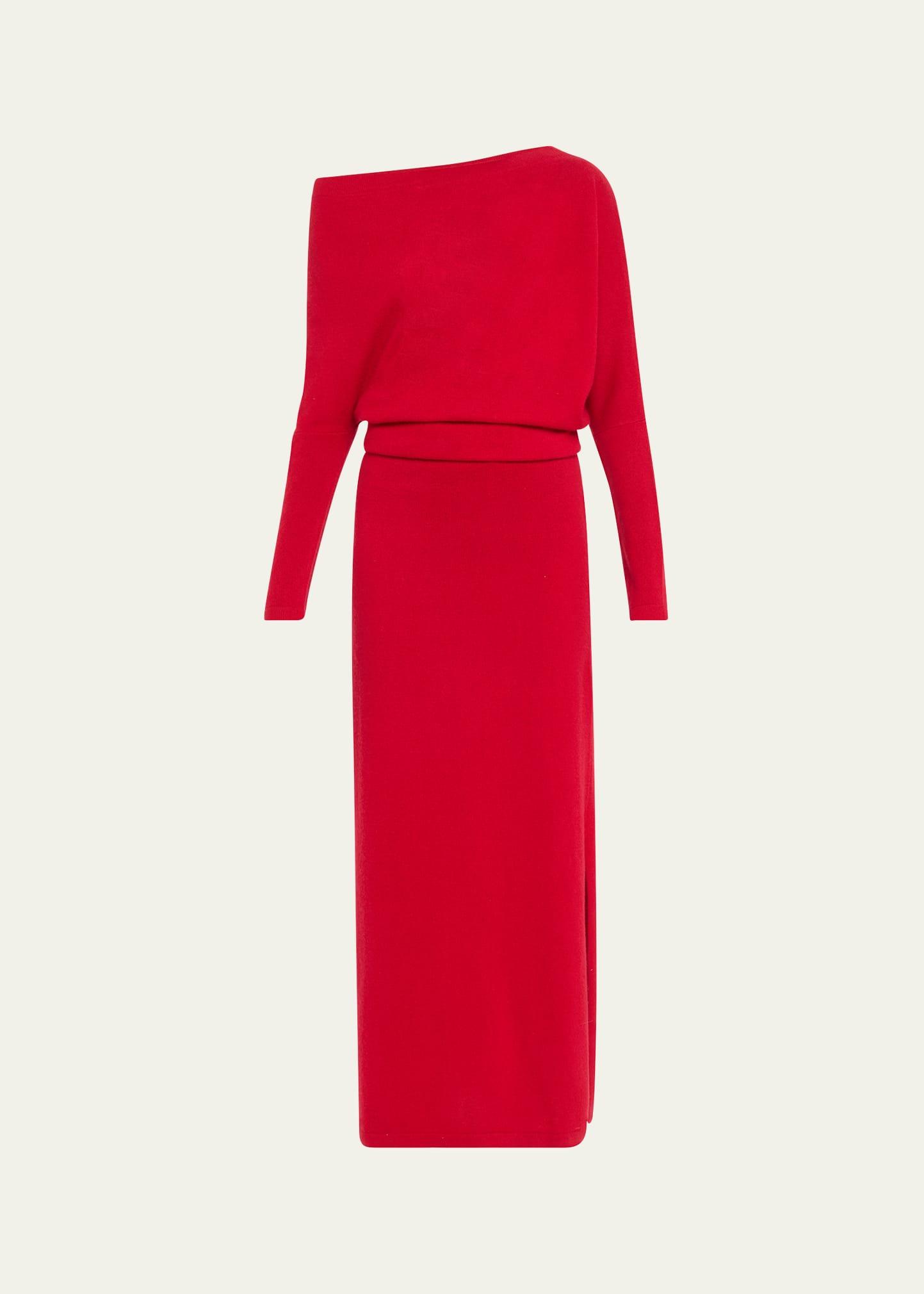 kasos off-the-shoulder cashmere maxi dress