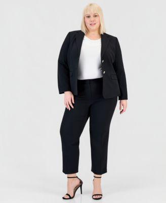 kasper plus size blazer straight leg pants