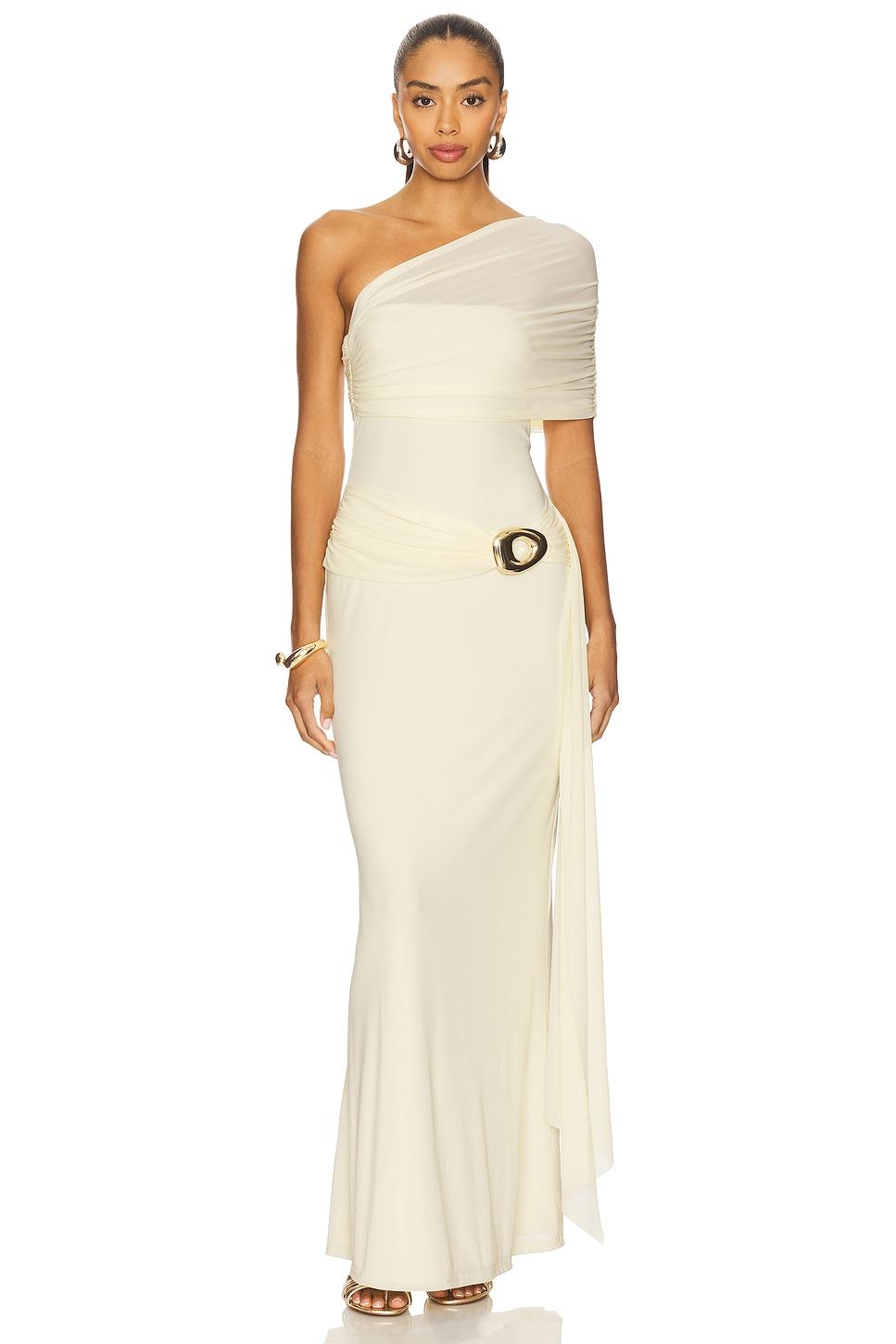 kassi one shoulder midi dress