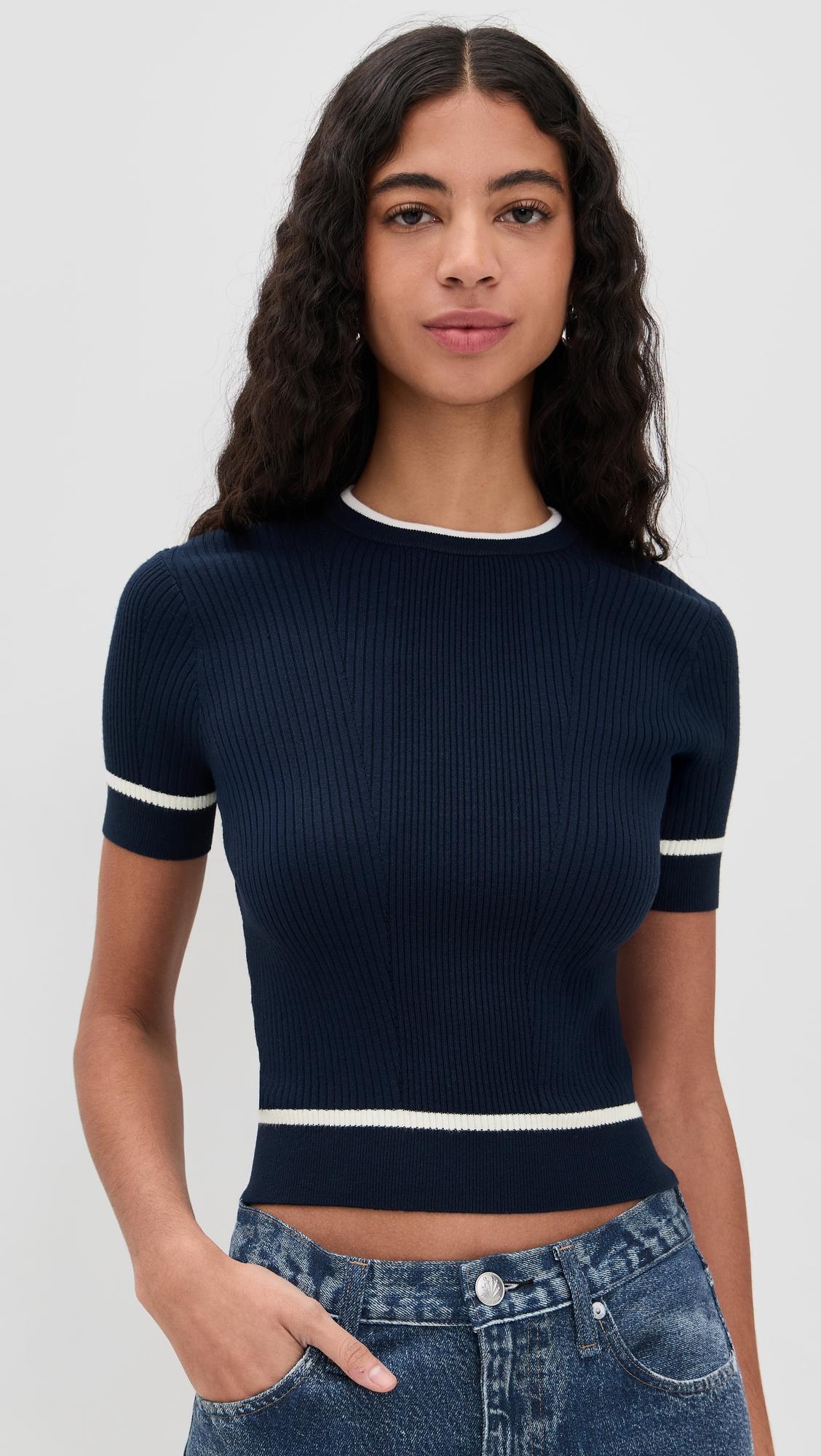 kassy rib short sleeve tee