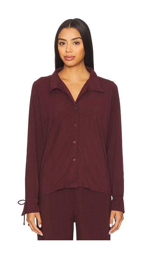 kat the label hugo shirt in wine.