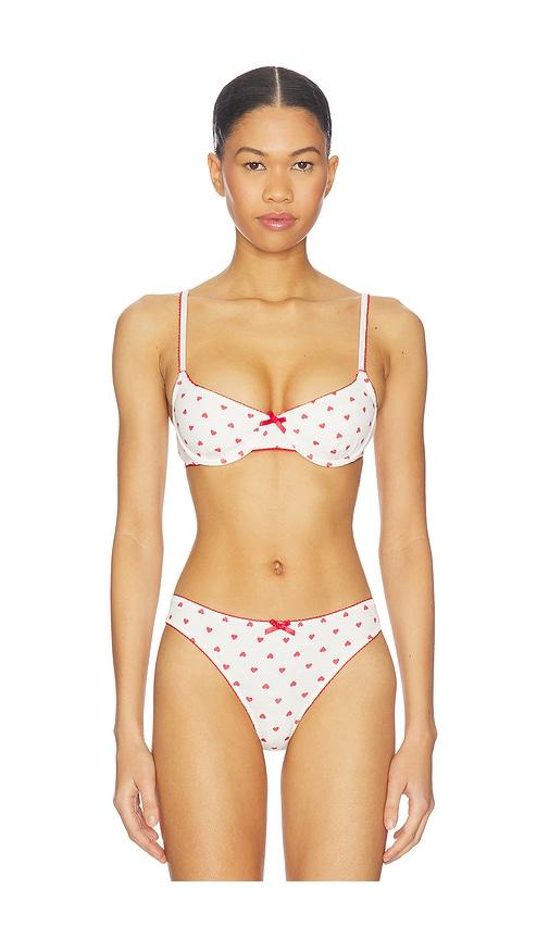 kat the label hugo underwire bra in white.