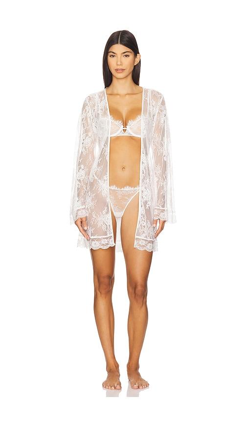 kat the label lottie robe in white.