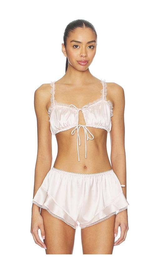 kat the label lulu bralette in rose.