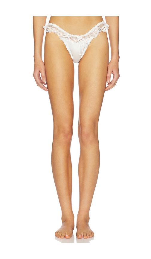 kat the label madeline thong in ivory.