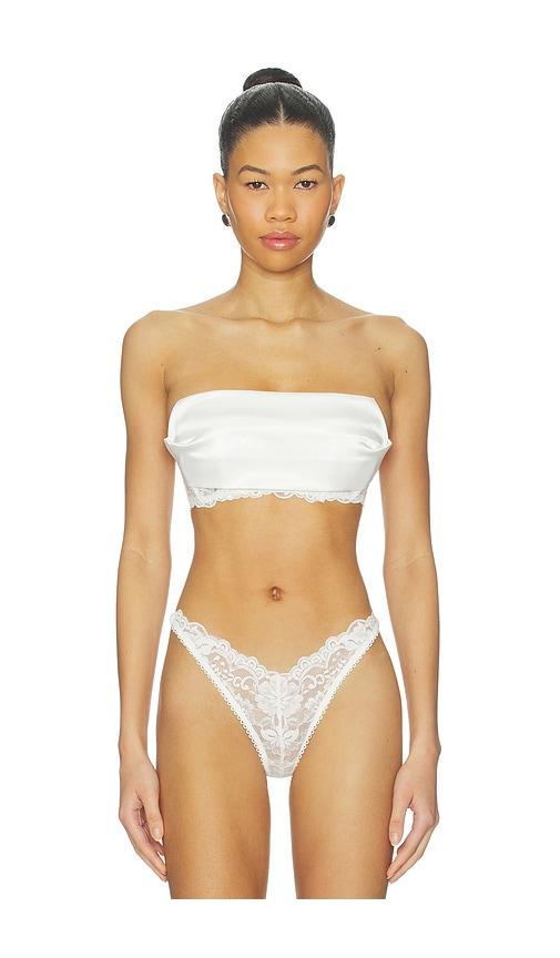 kat the label sasha bandeau bra in white.