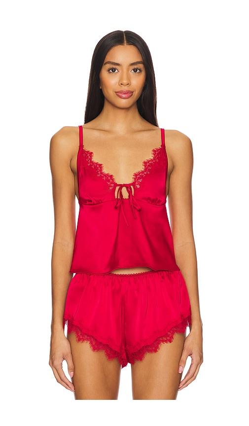 kat the label sorrento camisole in red.